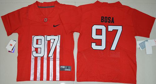 Buckeyes #97 Joey Bosa Red Alternate Elite Stitched Youth NCAA Jersey